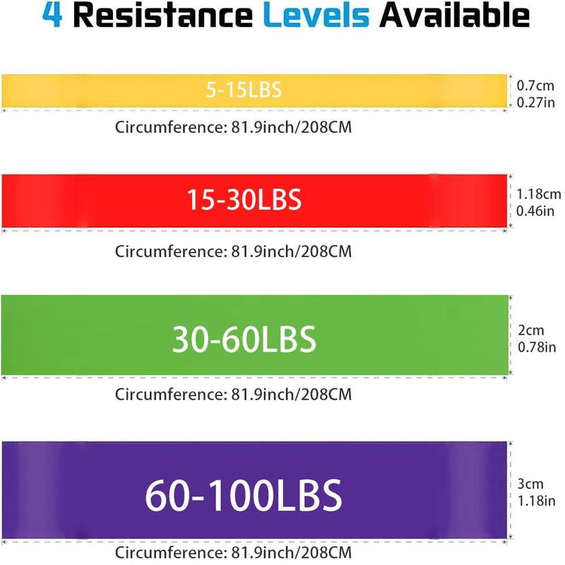 Resistance Band Set, 4 Counts/Set Pull up Band, Workout Band, Resistance Bands Set for Legs, Working Out, Muscle Training, Fitness Training Band