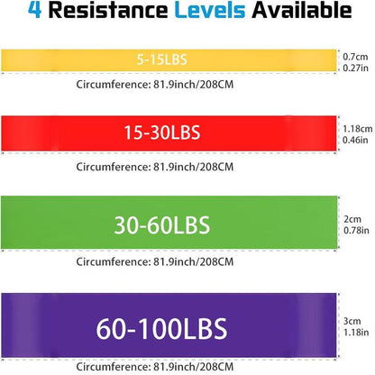 Resistance Band Set, 4 Counts/Set Pull up Band, Workout Band, Resistance Bands Set for Legs, Working Out, Muscle Training, Fitness Training Band