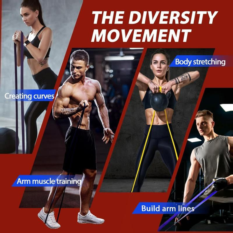 Resistance Band Set, 4 Counts/Set Pull up Band, Workout Band, Resistance Bands Set for Legs, Working Out, Muscle Training, Fitness Training Band