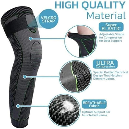 Aicao Sports Knee Pads High Elasticity Breathable Enhanced Leg Protection with Unique Elastic Adjustment Band for Running Basketball Multiple Sports Scenarios Air Circulation Wearable - Nylon