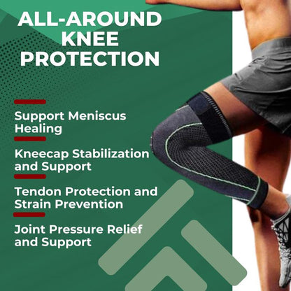 Aicao Sports Knee Pads High Elasticity Breathable Enhanced Leg Protection with Unique Elastic Adjustment Band for Running Basketball Multiple Sports Scenarios Air Circulation Wearable - Nylon