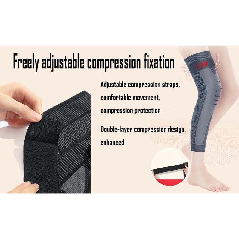 Aicao Sports Knee Pads High Elasticity Breathable Enhanced Leg Protection with Unique Elastic Adjustment Band for Running Basketball Multiple Sports Scenarios Air Circulation Wearable - Nylon