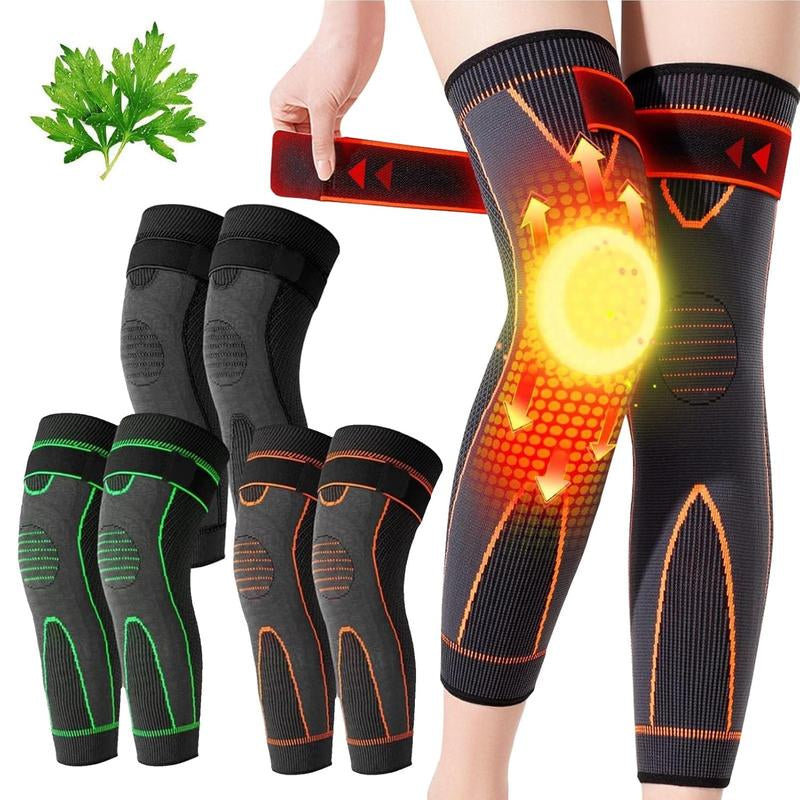 Aicao Sports Knee Pads High Elasticity Breathable Enhanced Leg Protection with Unique Elastic Adjustment Band for Running Basketball Multiple Sports Scenarios Air Circulation Wearable - Nylon